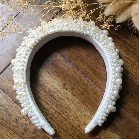 NWOT BHLDN Pearl Embellished Headband. - Picture 1 of 6